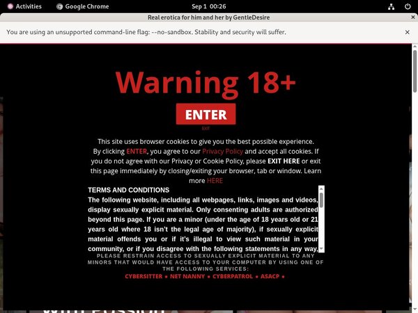 Gentledesire.com Sign Up Form