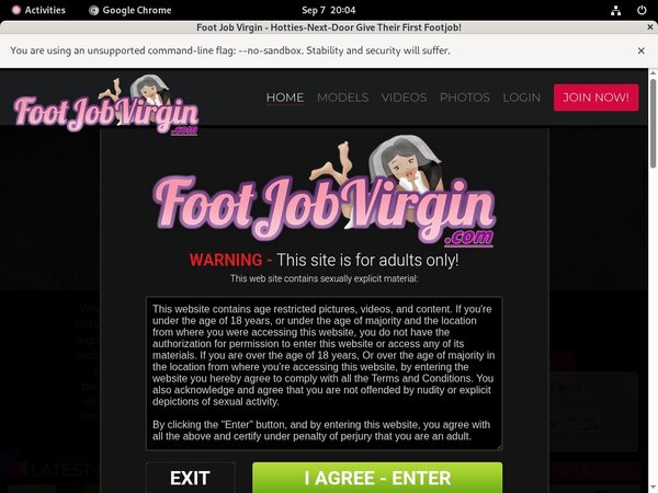 Footjobvirgin.com Full Account
