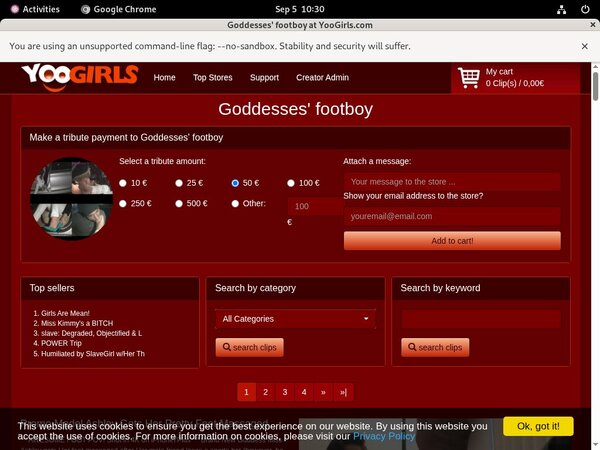 Goddesses Footboy Account Password