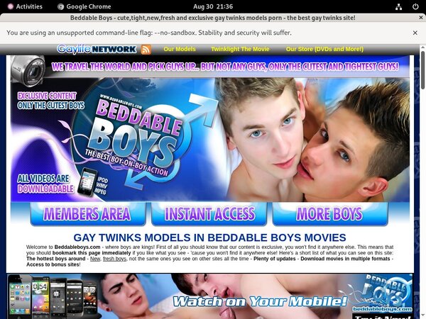 Beddable Boys Account Paypal
