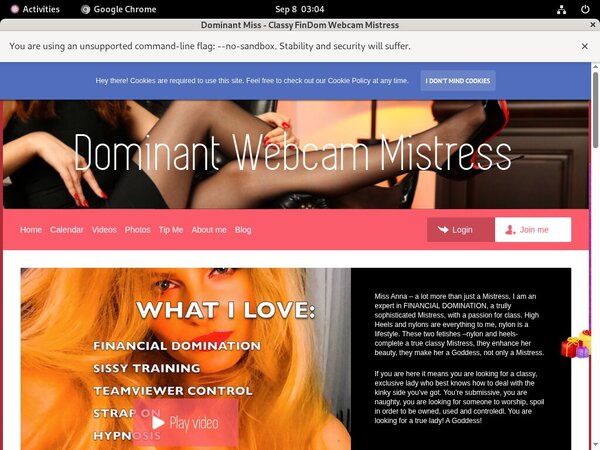 Dominant Miss - Classy FinDom Webcam Mistress Site Rip Url