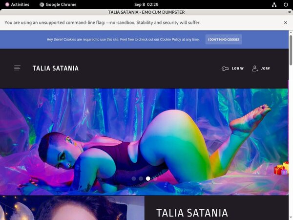 TaliaSatania Signup Page