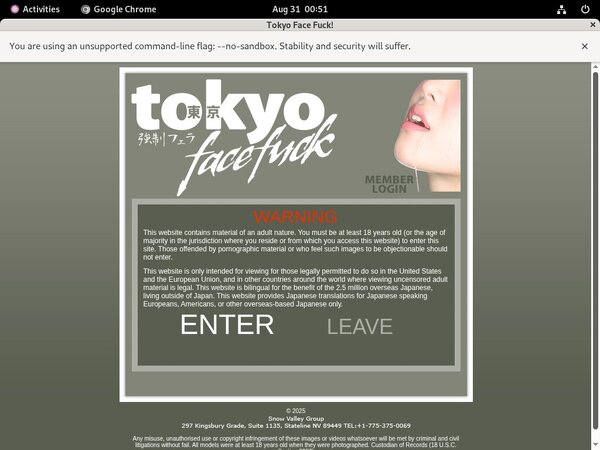 Tokyofacefuck.com Shop