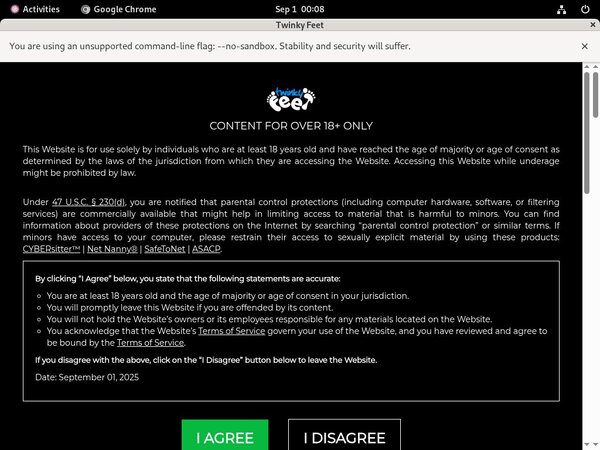 Twinky Feet Web Site