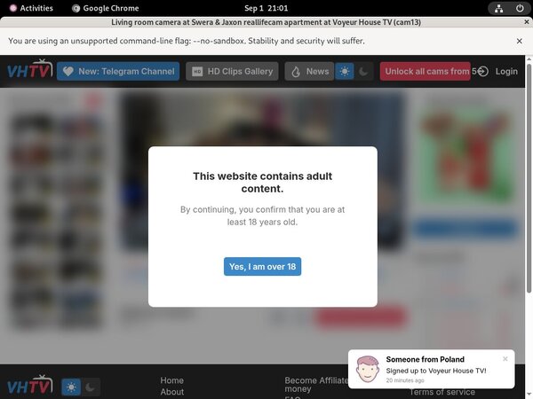 Voyeur House TV Site Passwords
