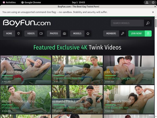 Boy Fun Get Trial Membership